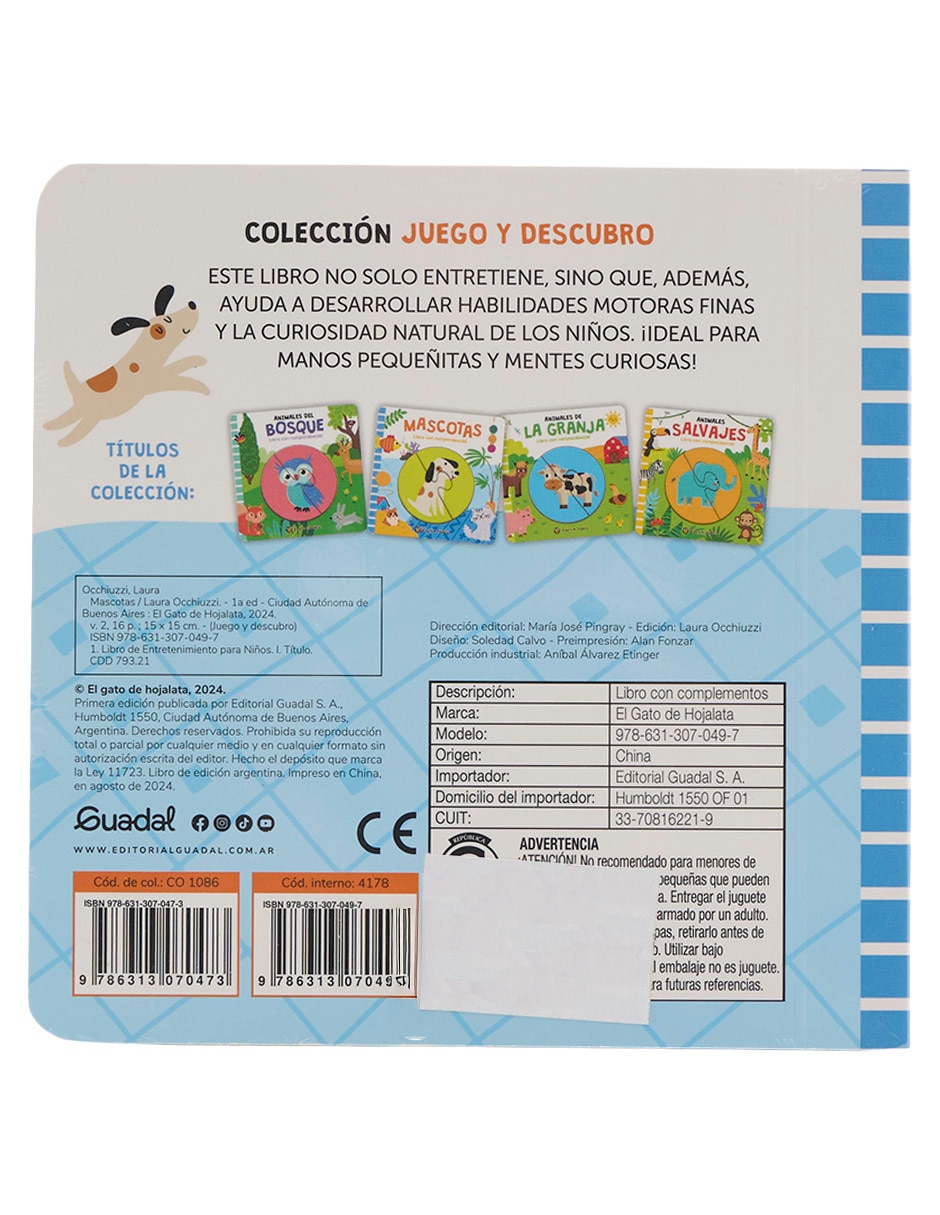 Libro Mascotas libro con rompecabezas de Editorial Guadal 3