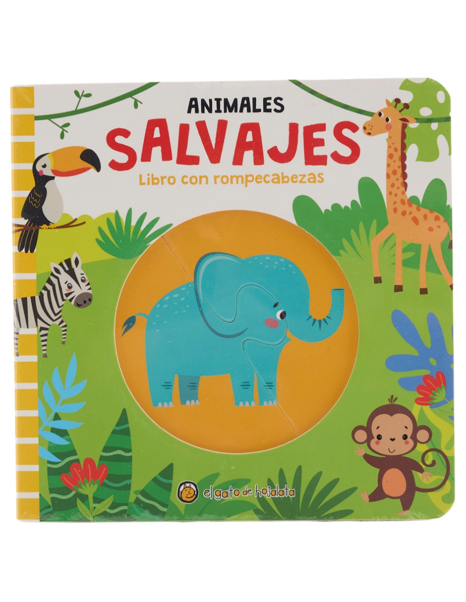 Libro Animales salvajes libro con rompecabezas de Editorial Guadal