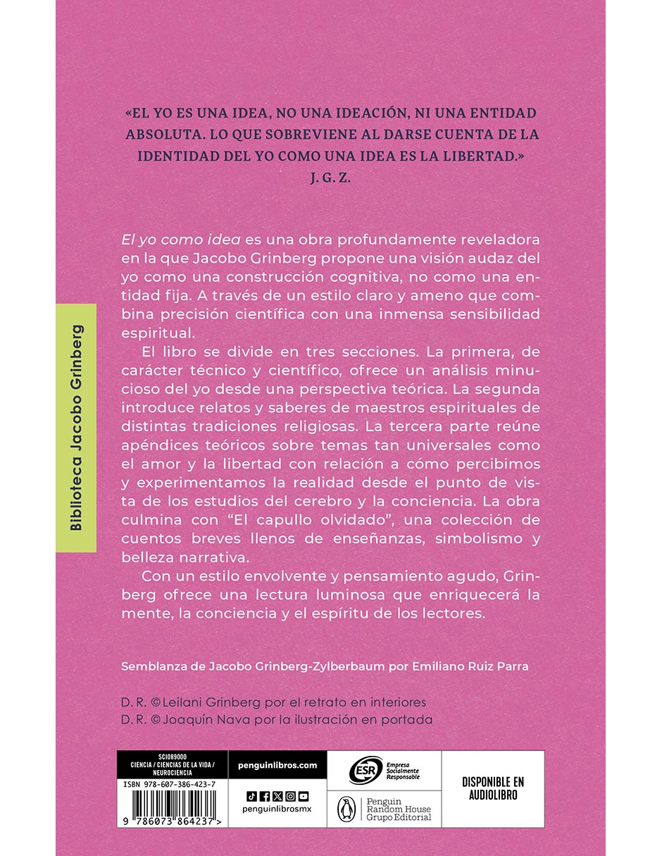 Libro El Yo Como Idea de Jacobo Grinberg-Zylberbaum 2