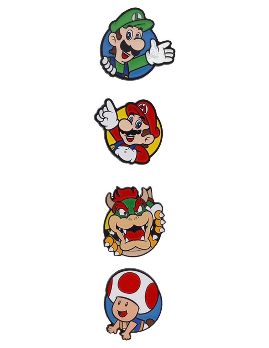Set pin de metal Super Mario