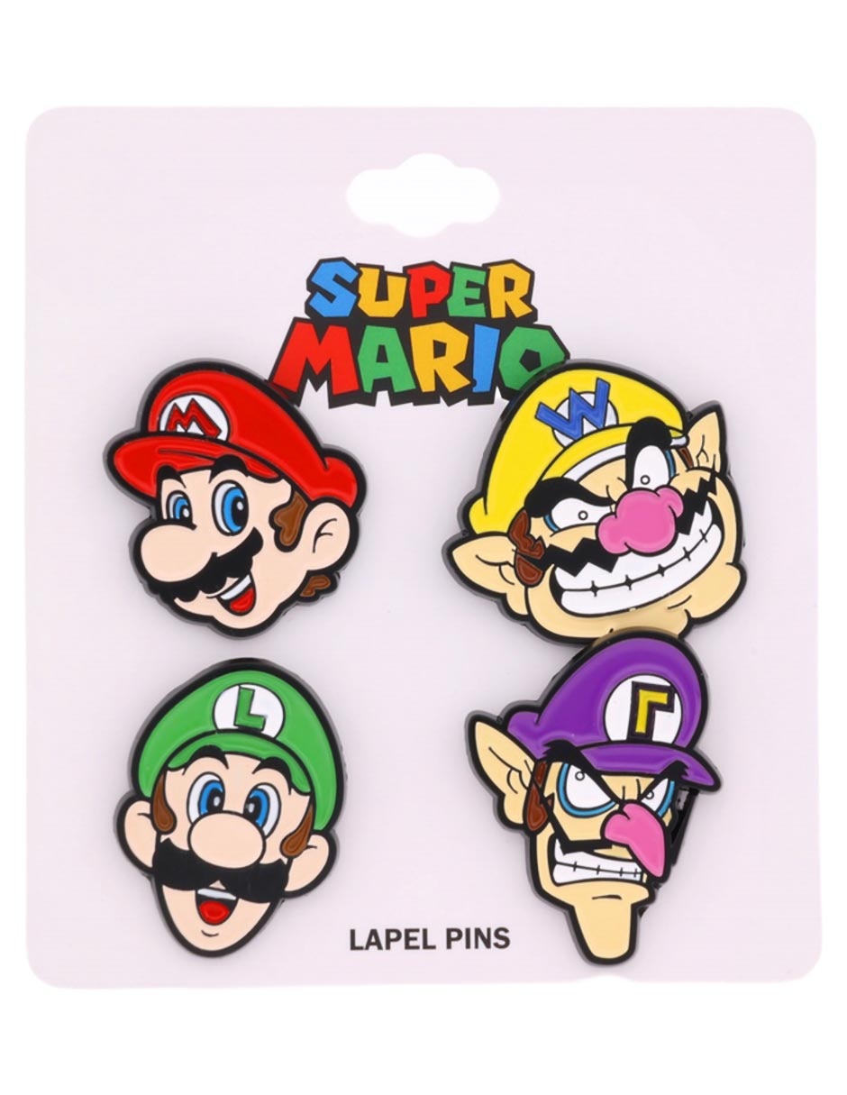 Set pin de metal Super Mario 4