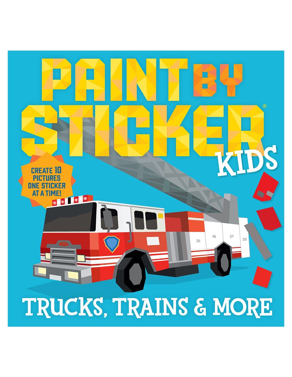 Libro Paint by Sticker Kids: Trucks, Trains & More de Workman Publishing