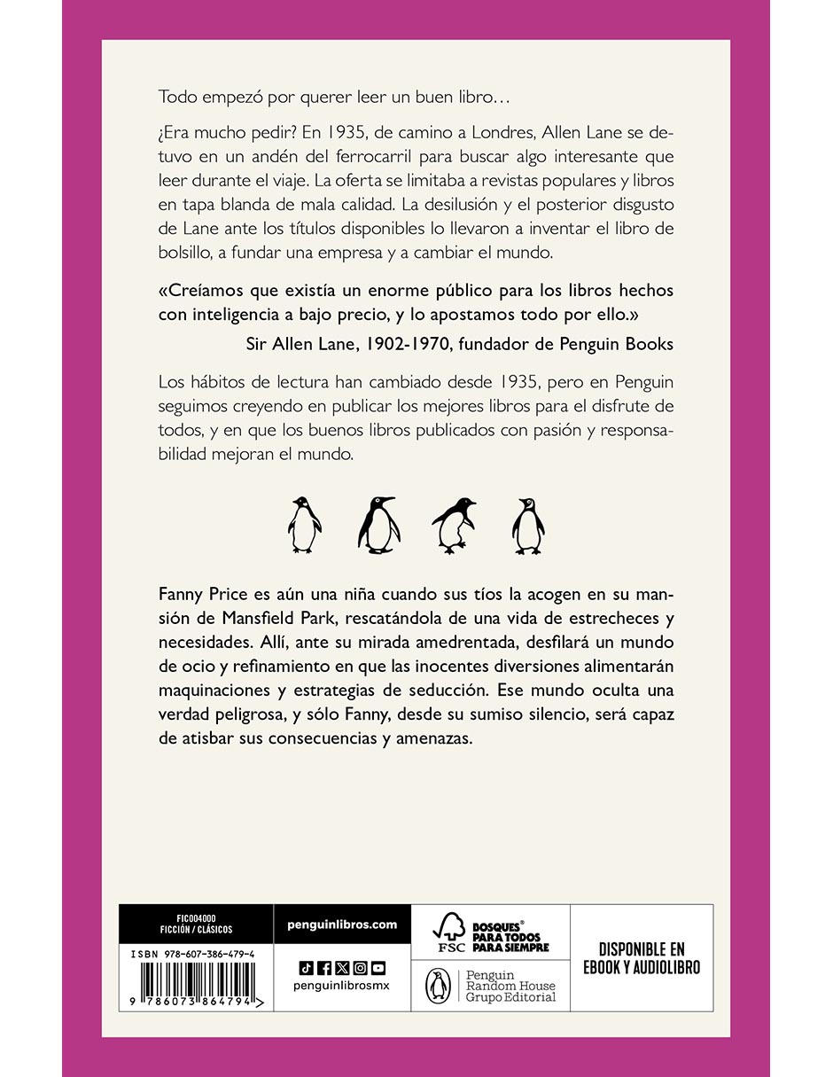 Libro Mansfield Park de Jane Austen 2
