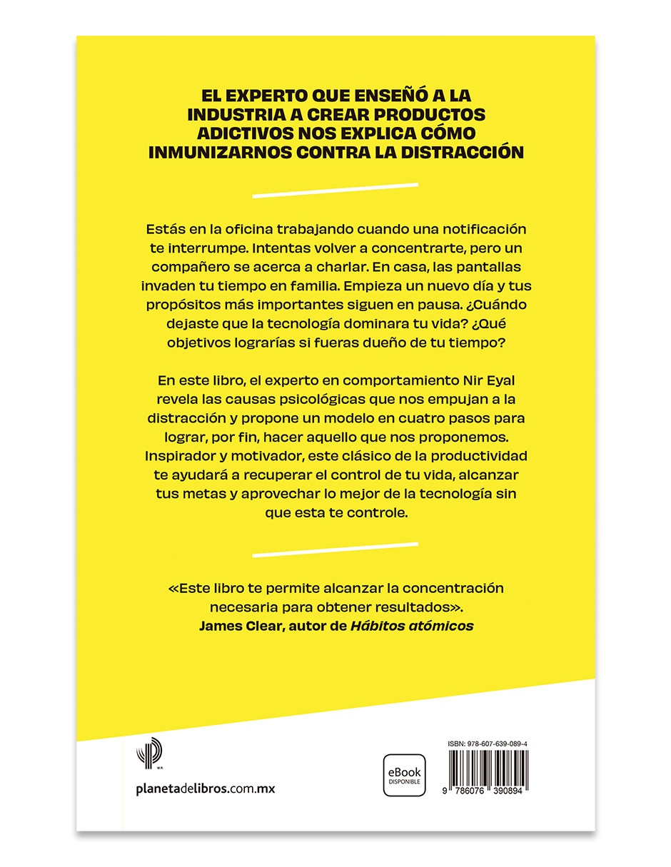 Libro Inmune a la distracción de Nir Eyal 2