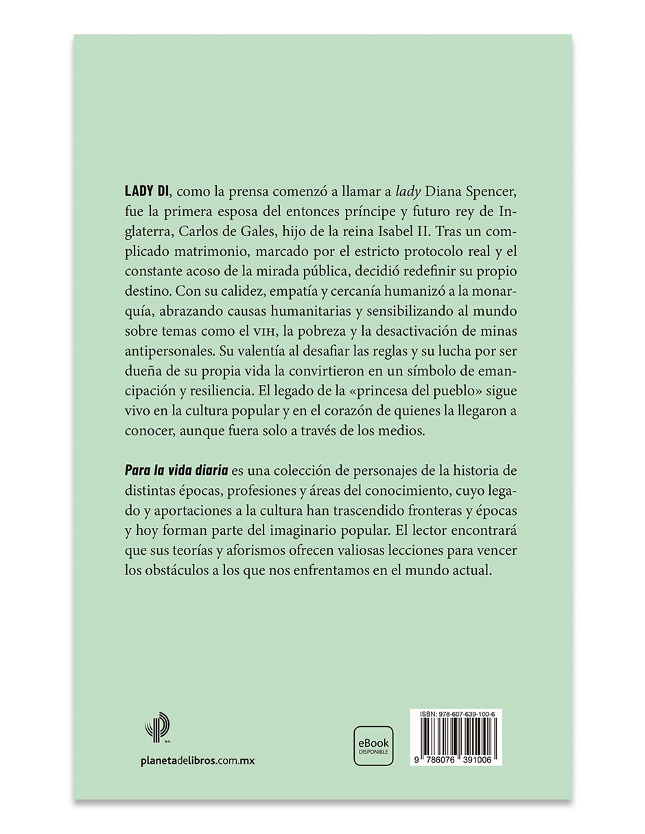 Libro Lady Di para la vida diaria de 2