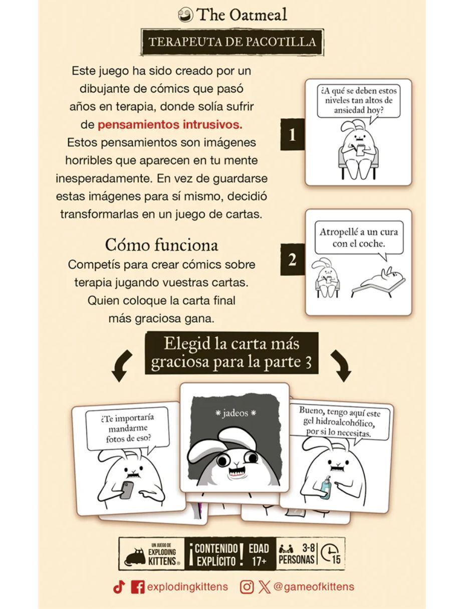 Juego de cartas Terapeuta de pacotilla 3