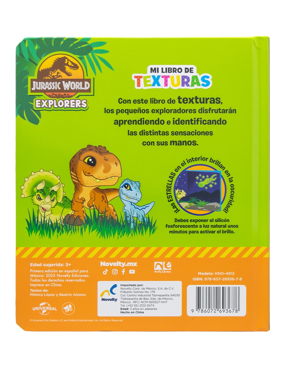 Libro Libro Preescolar de Texturas Jurassic World Explorers de Ediciones 4