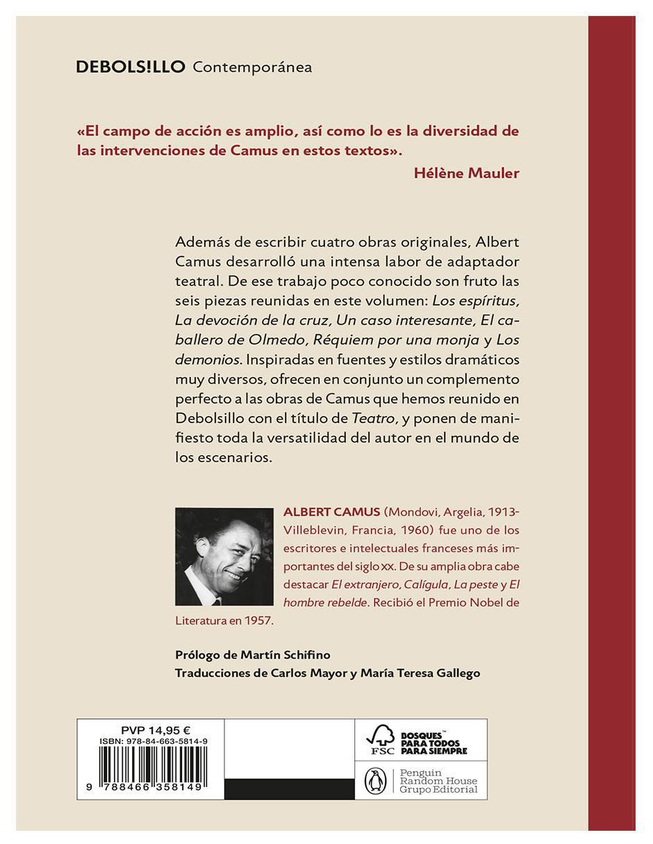 Libro Los demonios y otras adaptaciones teatrales de Albert Camus 2