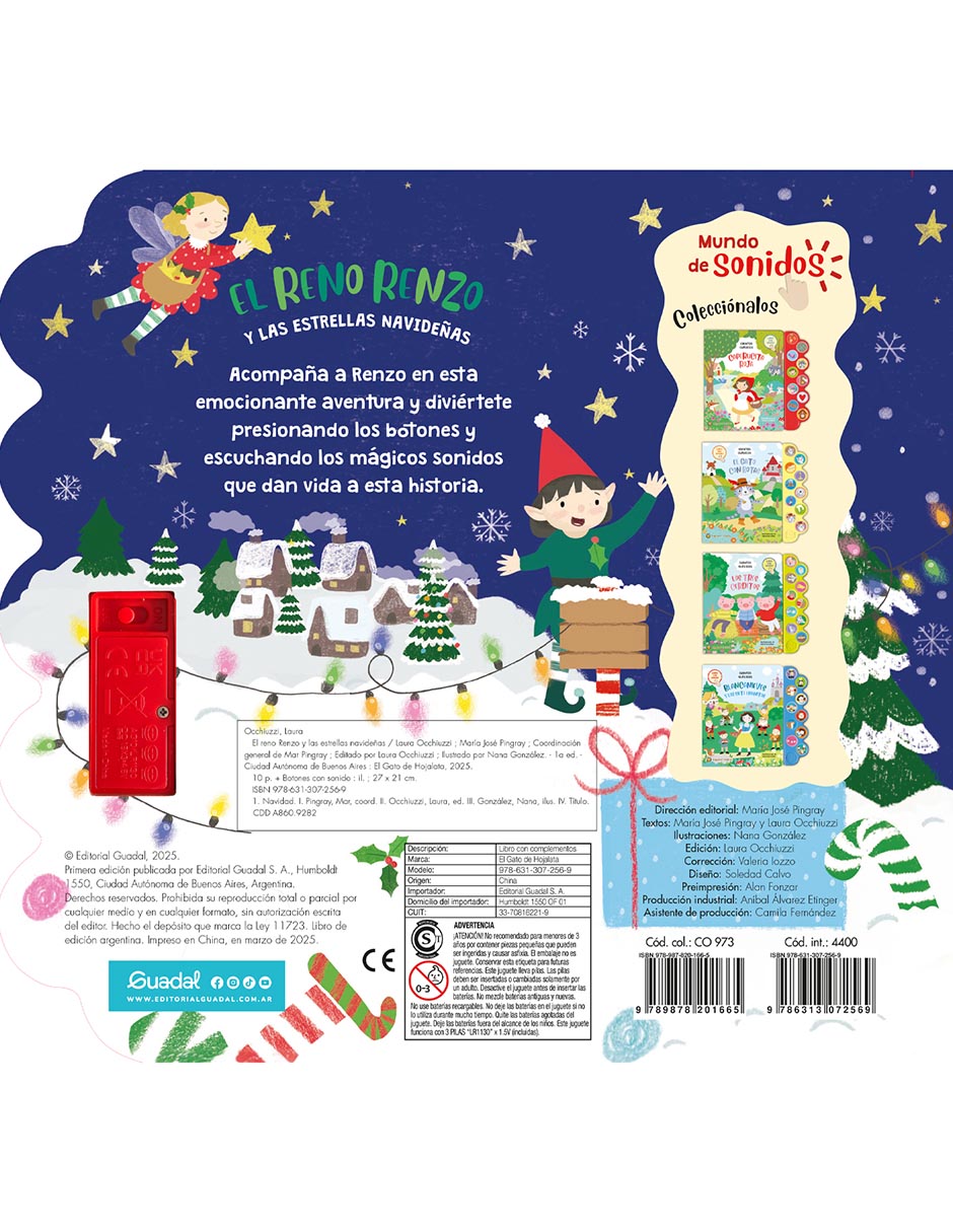 Libro El Reno Renzo y Las Estrellas Navideñas de Editorial Guadal 2