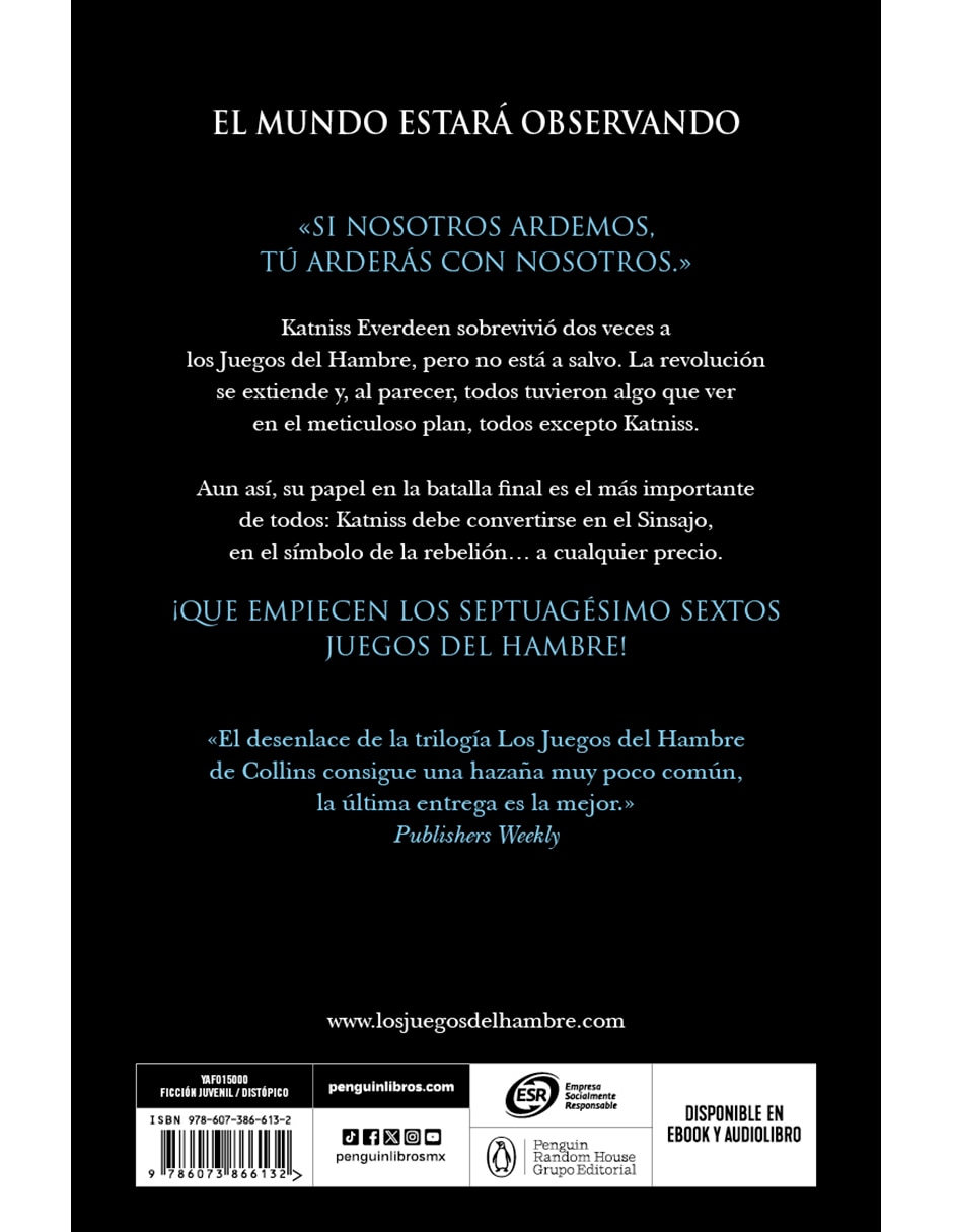 Libro Los Juegos Del Hambre 3 - Sinsajo de Suzanne Collins 2