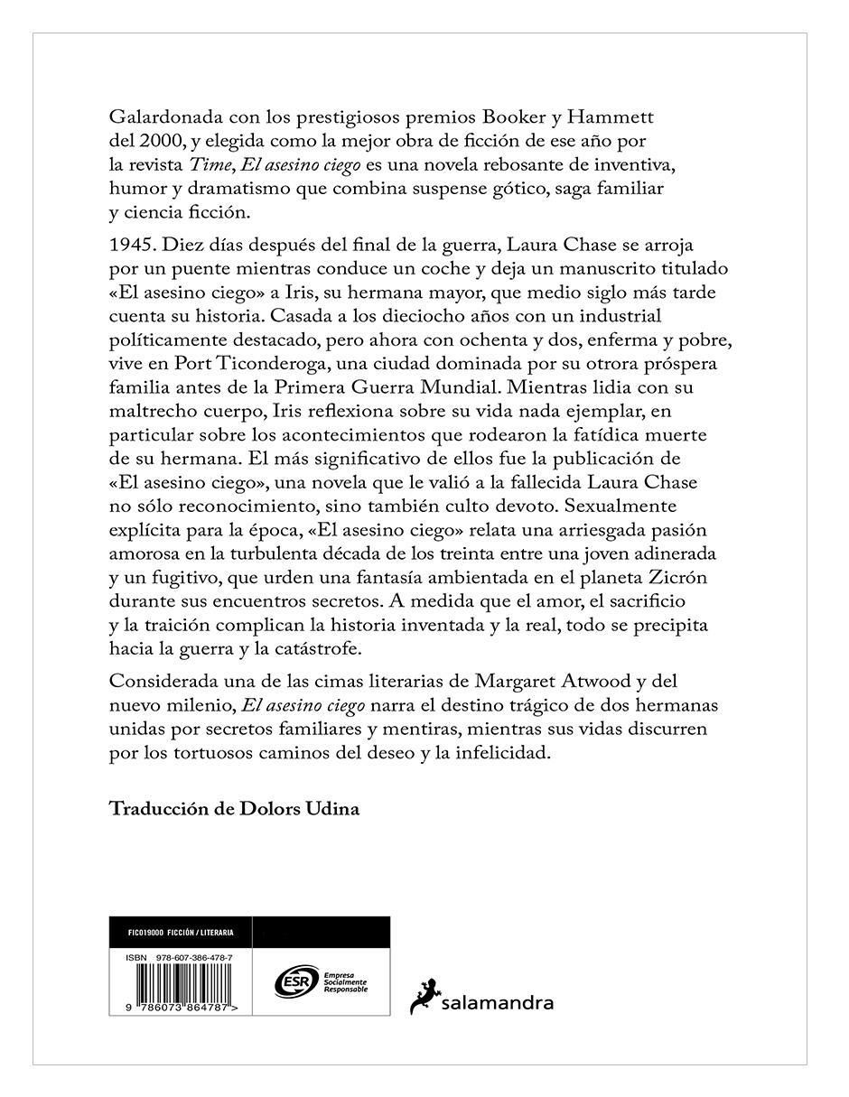 Libro El asesino ciego Margaret Atwood 3