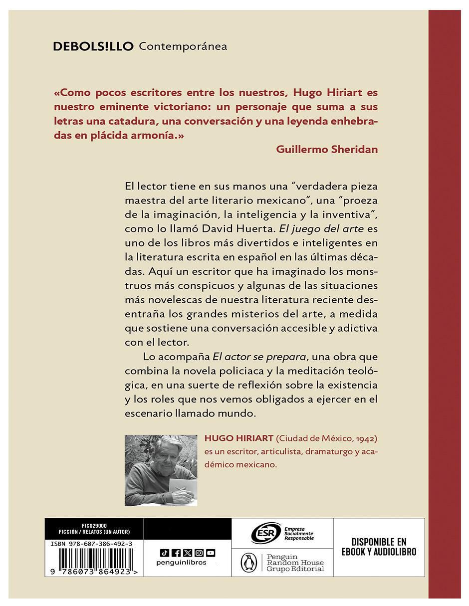 Libro El Juego del Arte El Actor se Prepara de Hugo Hiriart 2