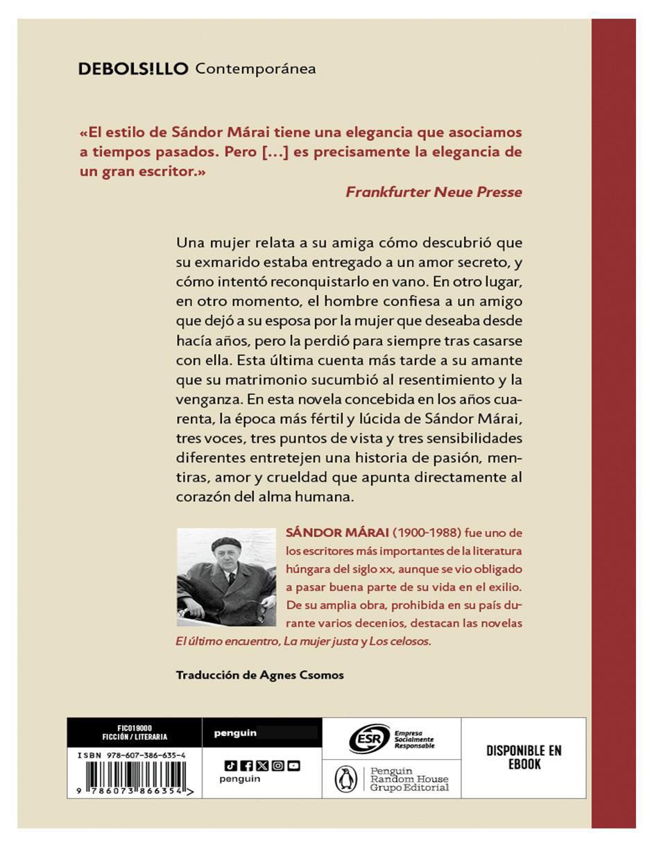 Libro La Mujer Justa de Sándor Márai 3
