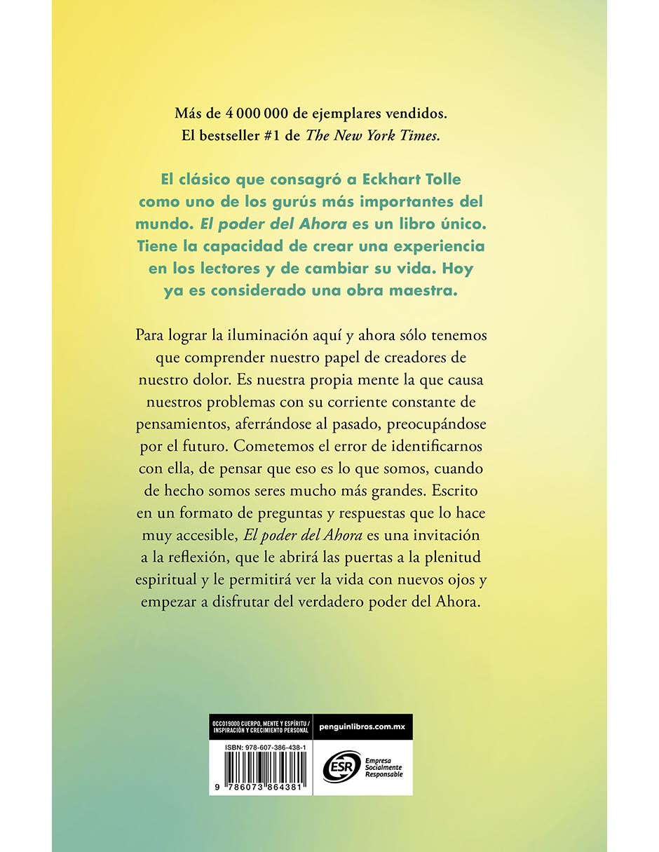 Libro El poder del ahora de Eckhart Tolle 2