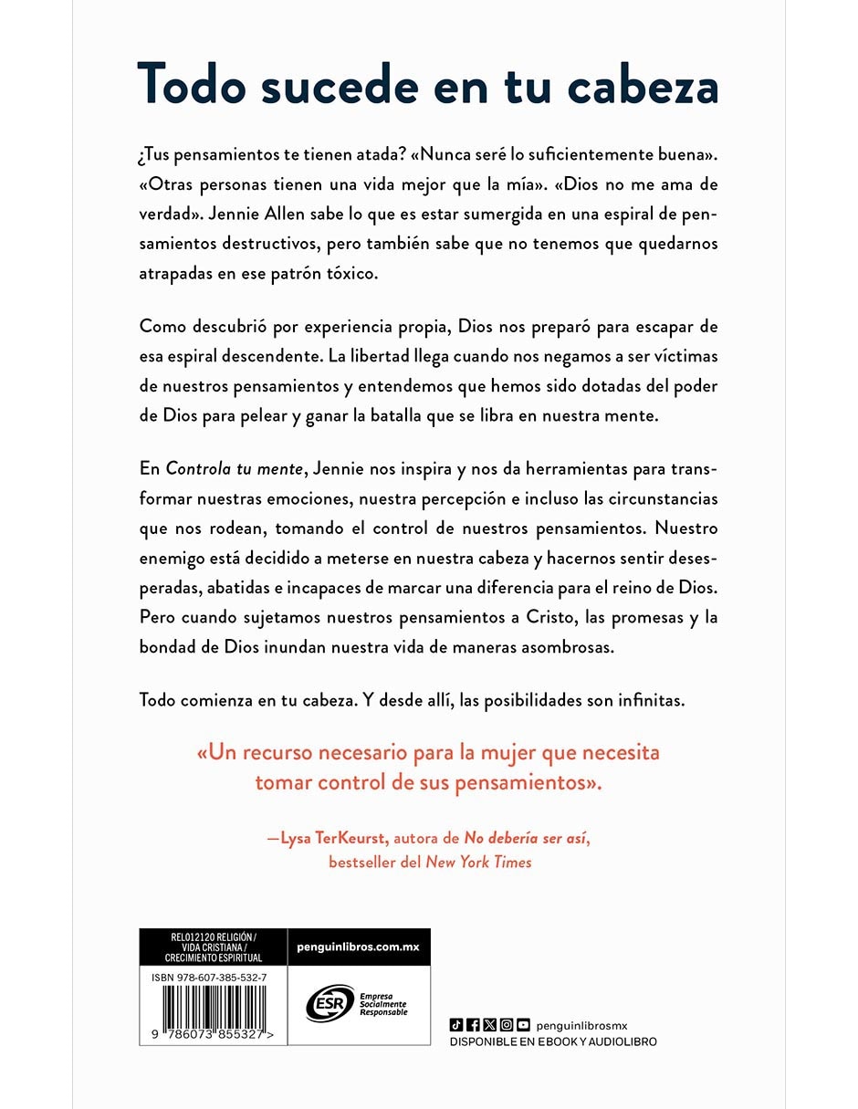 Libro Controla tu Mente de Jennie Allen 2