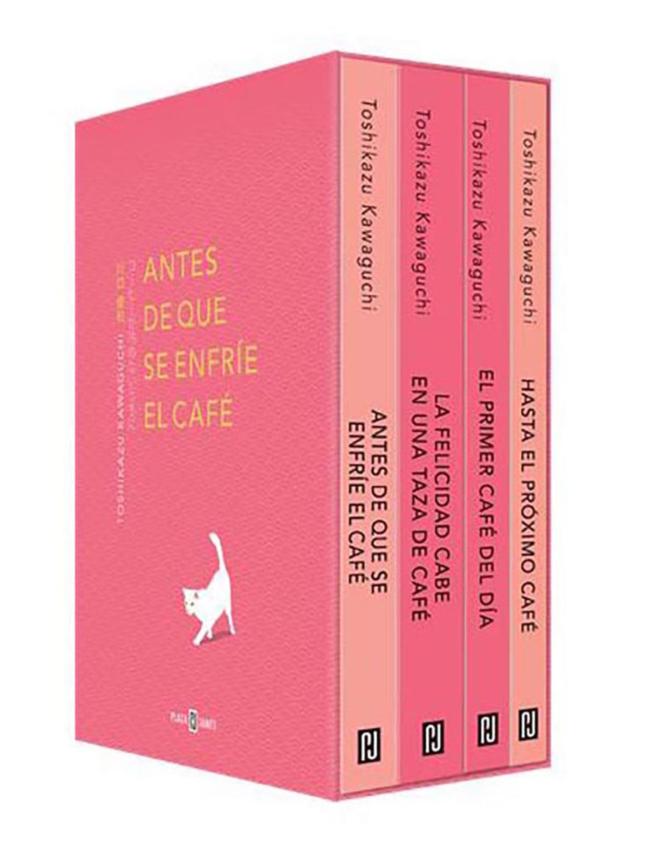 Set 4 libros Antes de que se enfríe el café + La felicidad cabe en una taza de café + El primer café del día + Hasta el próximo café Set 4 libros Antes de que se enfríe el café + La felicidad cabe en una taza de café + El primer café del día + Hasta el próximo café