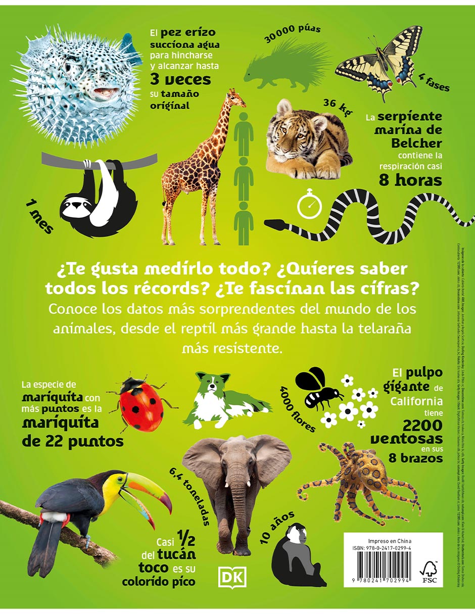 Libro El mundo en números. Animales de 2