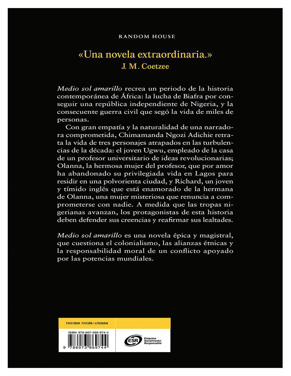 Libro Medio Sol Amarillo de Chimamanda Ngozi Adichie 3