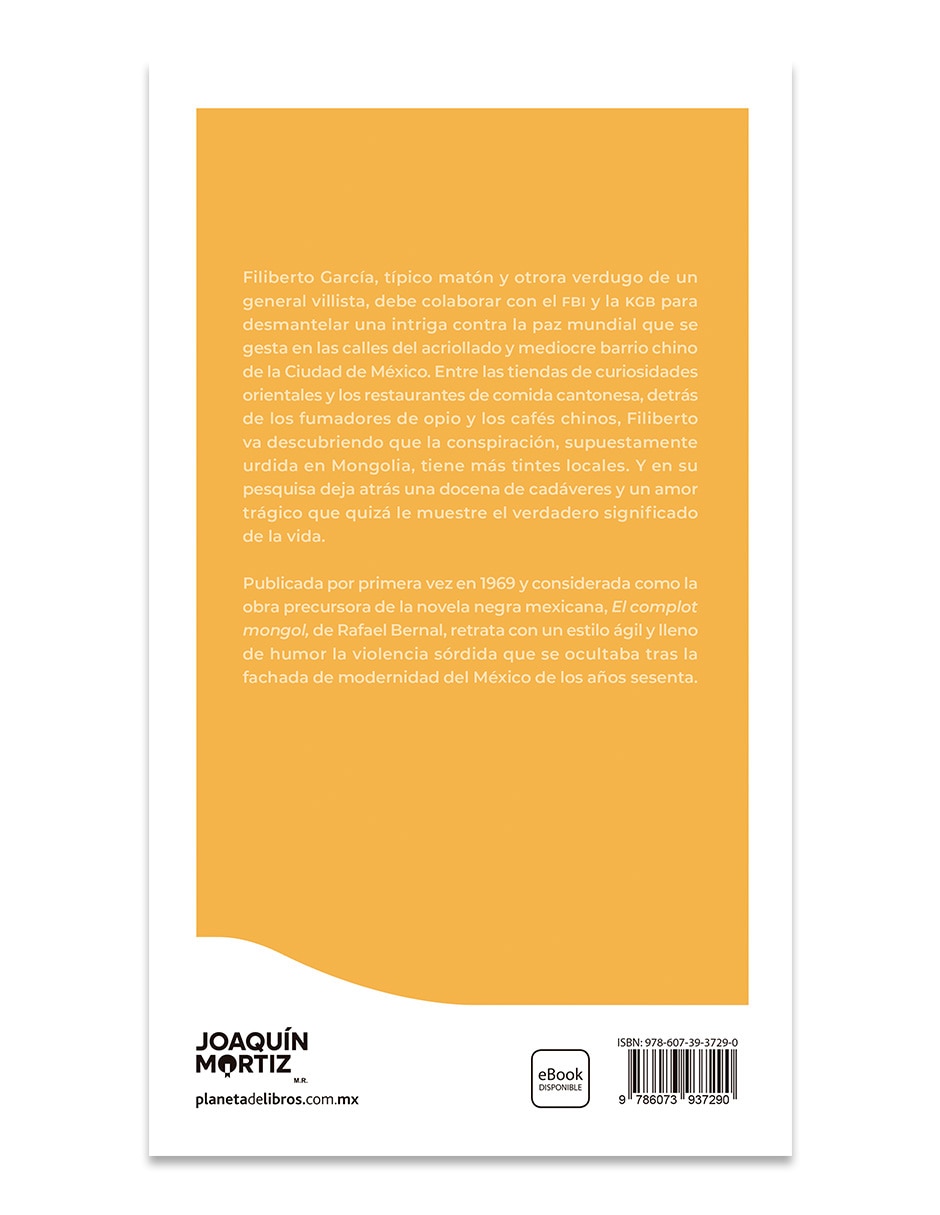 Libro El Complot Mongol de Rafael Bernal 2