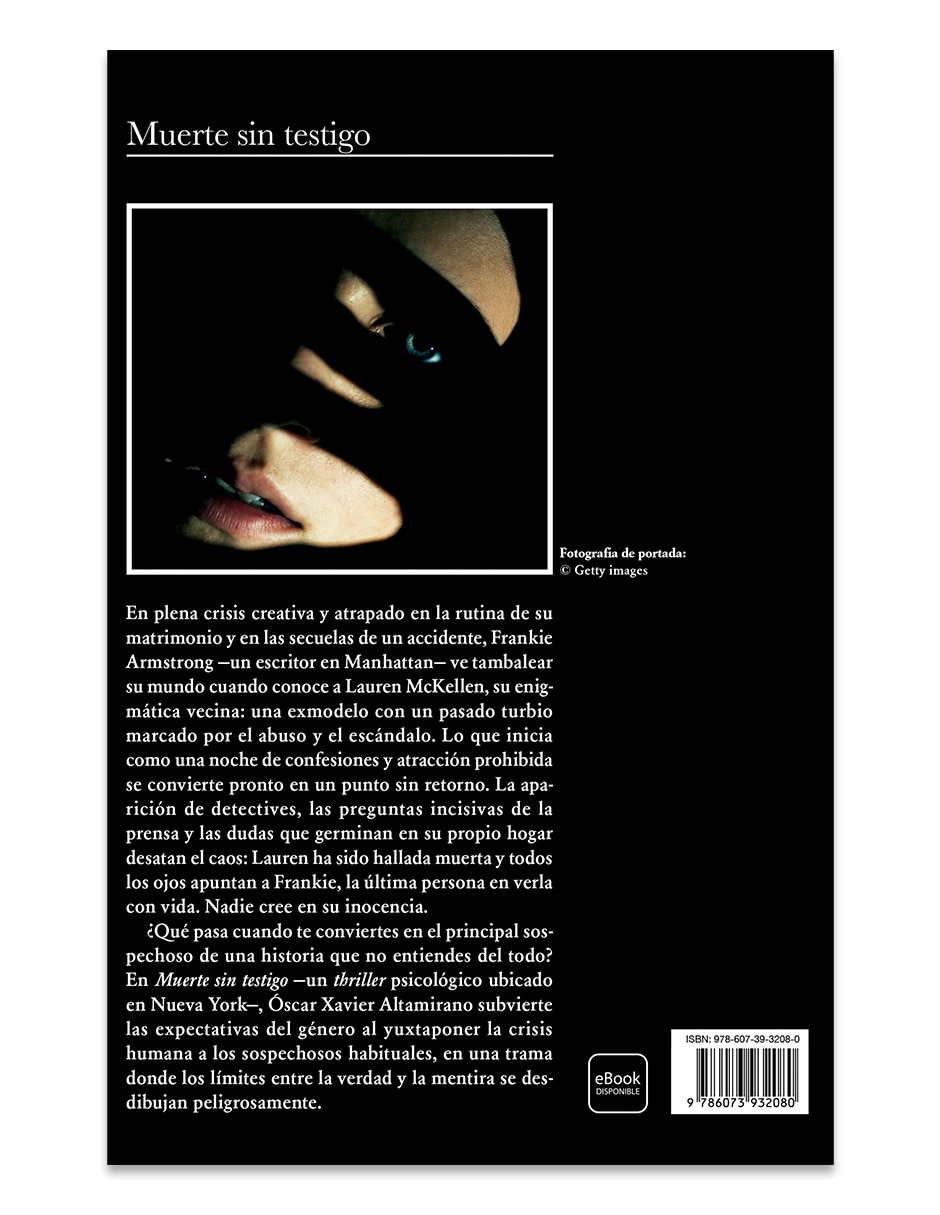 Libro Muerte Sin Testigo de Oscar Xavier Altamirano 2