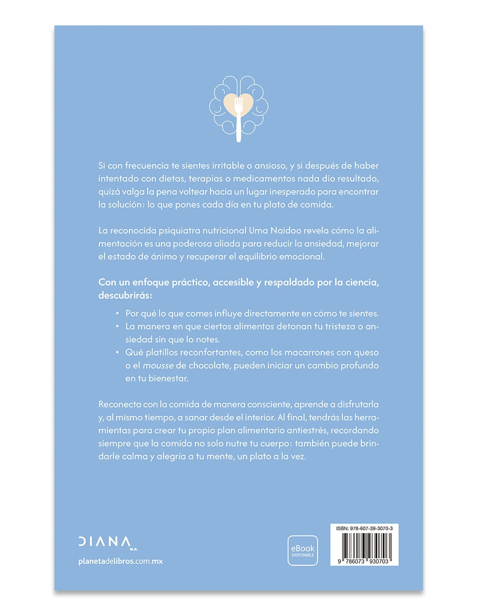 Libro Alimentación Que Ayuda A Calmar Tu Mente de Uma Naidoo 2