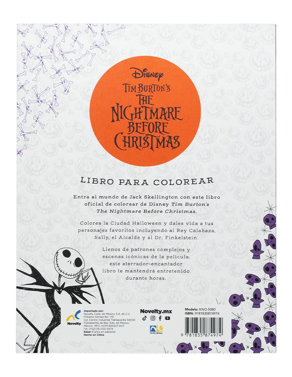 Libro para colorear The Nightmare Before Christmas de EDICIONES 4