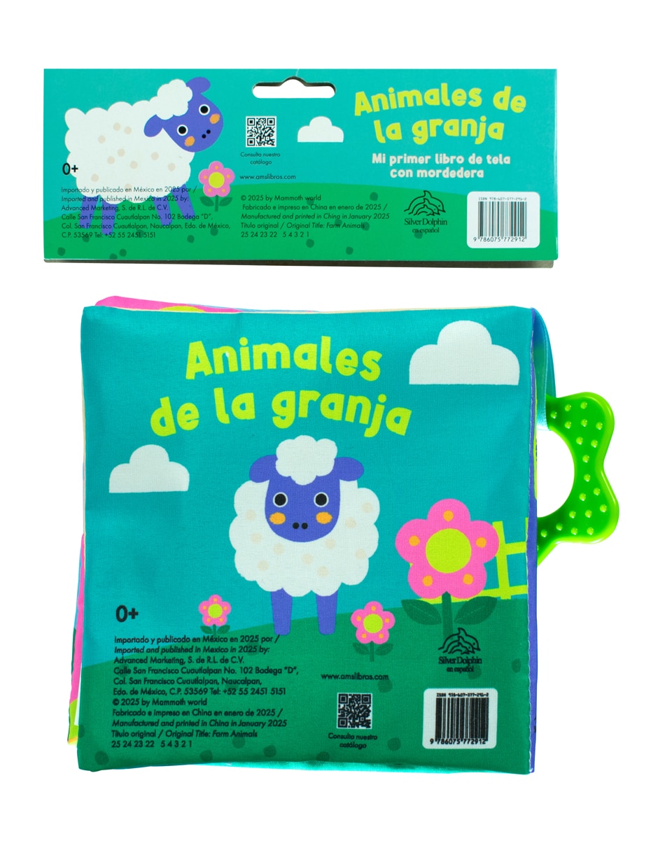 Libro de Tela con Mordedera: Animales de La Granja de Silver Dolphin 2
