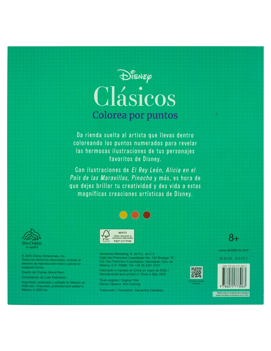 Colorea Por Puntos Disney Clásicos de Silver Dolphin 2