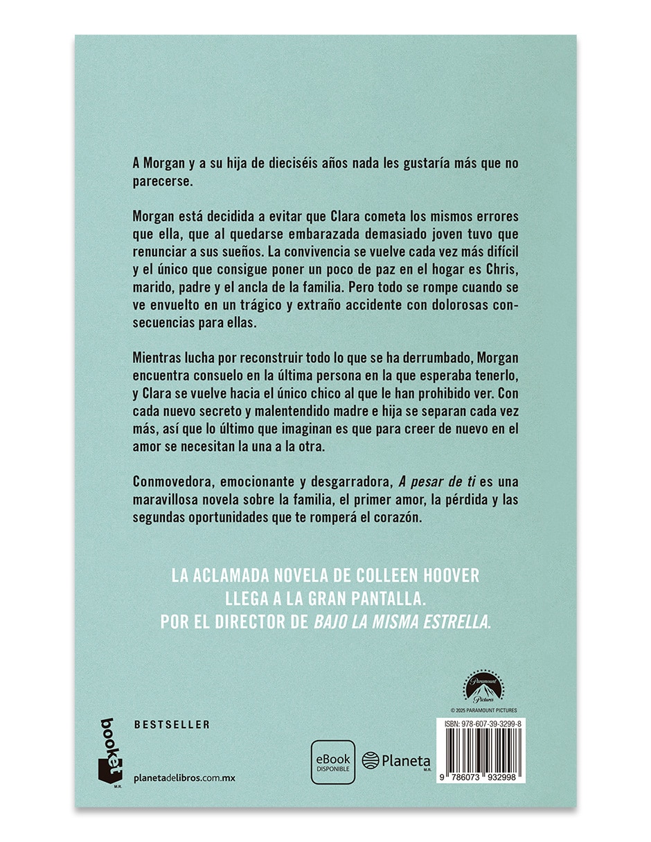 Libro A Pesar De Ti Regretting You Tie-In de Colleen Hoover 2