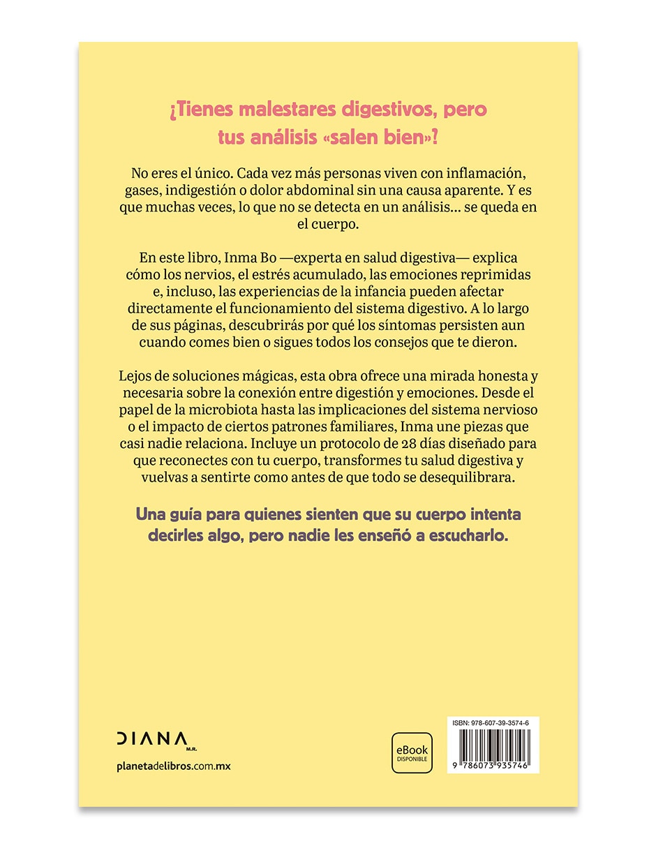 Libro Lo Que Tu Mente Calla Tu Intestino Lo Grita de Inmaculada Borrego 2