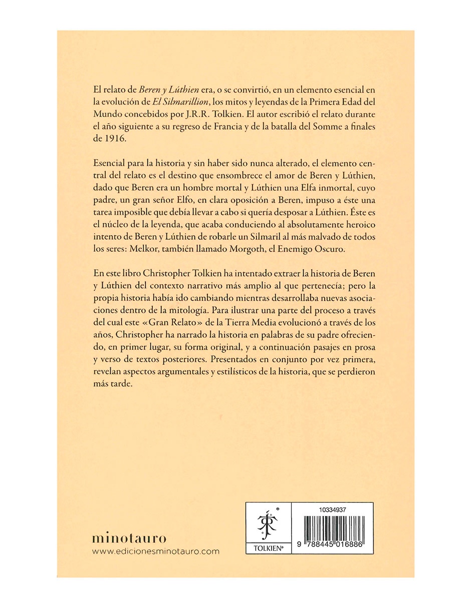 Libro Beren Y Luthien de J.R.R. Tolkien 2