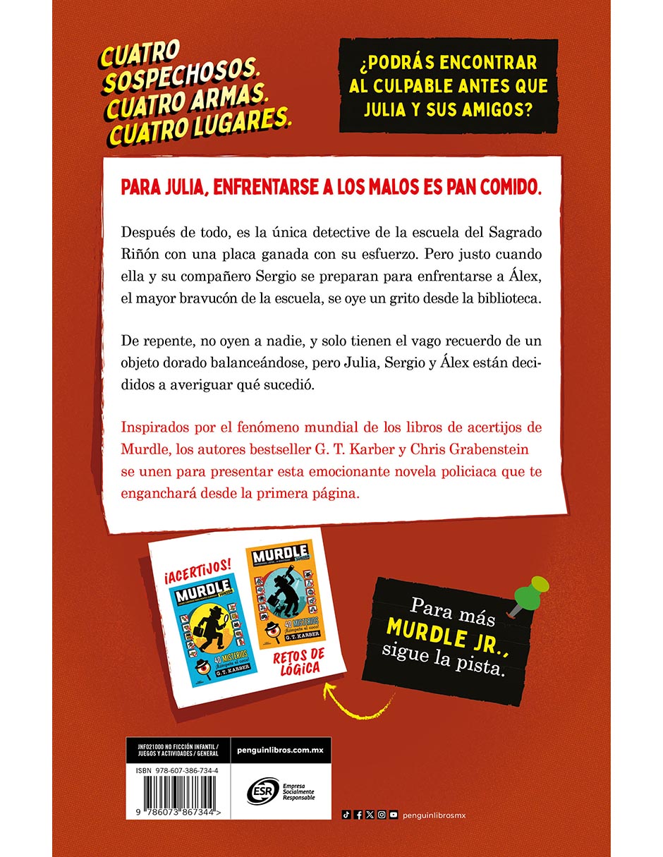 Libro Murdle Júnior. La Novela 1 - Detectives a la caza de G.T. Karber/Chris Grabenstein 2