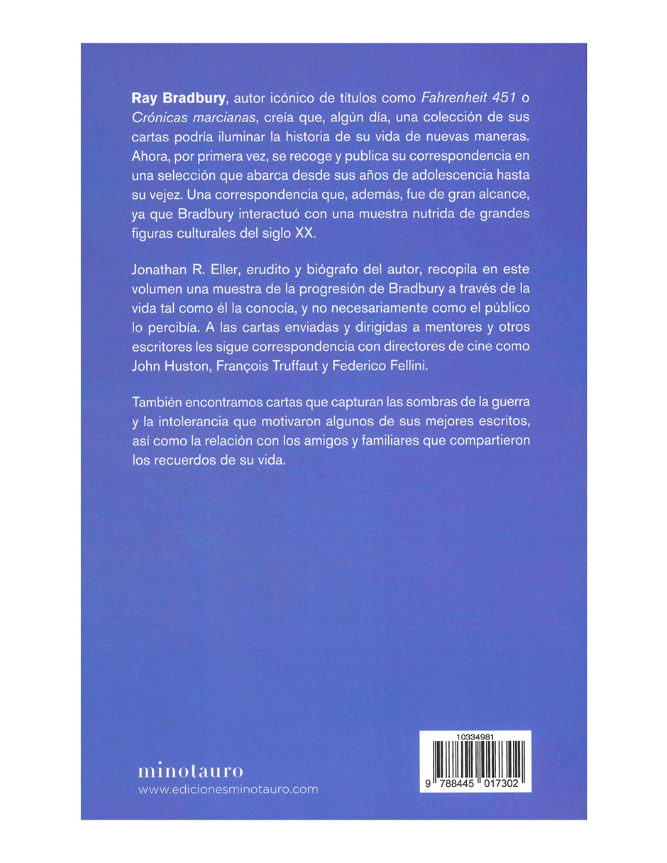 Libro Recuerdo Correspondencia Seleccionada de Ray Bradbury 2