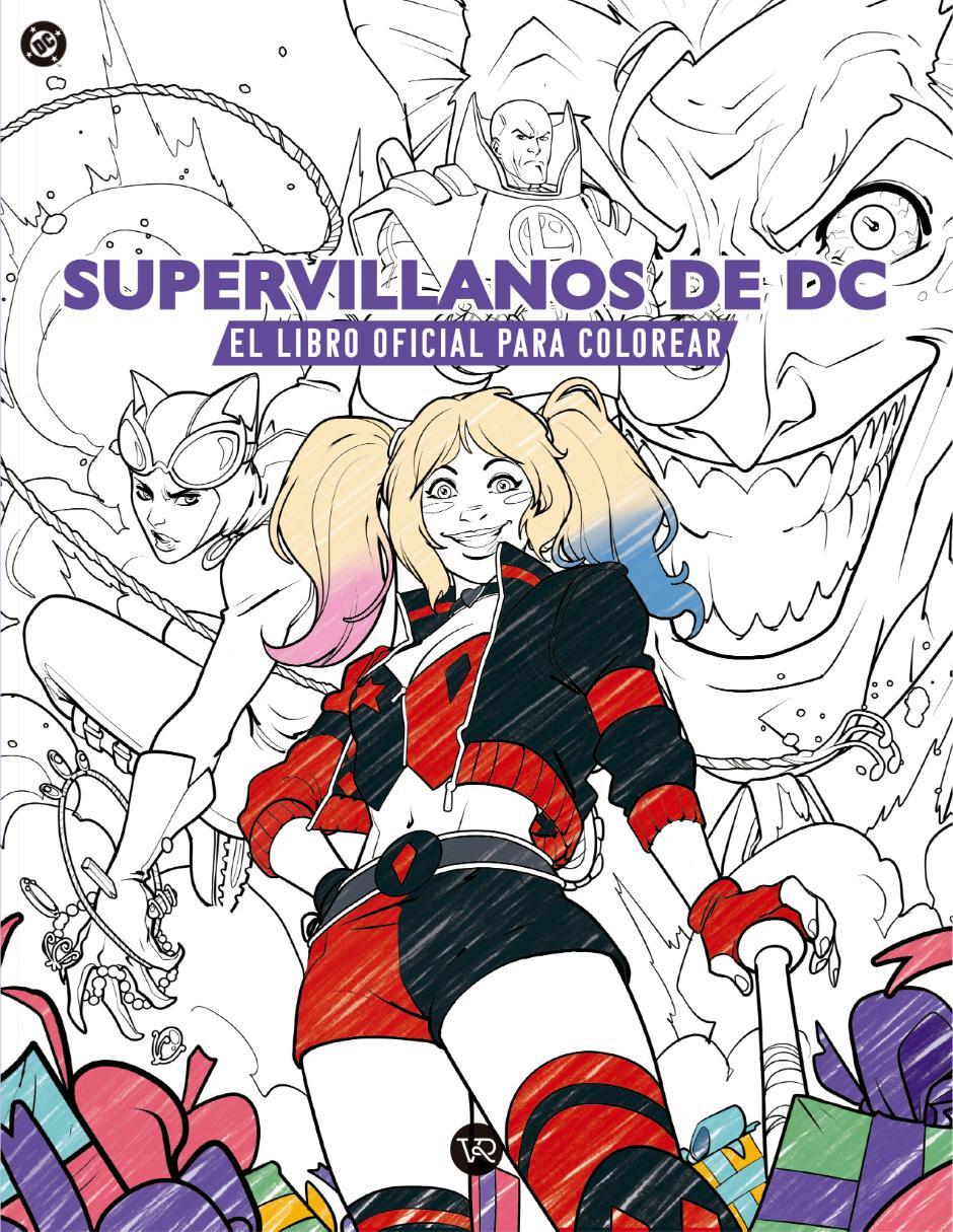 Libro colorear Supervillanos DC