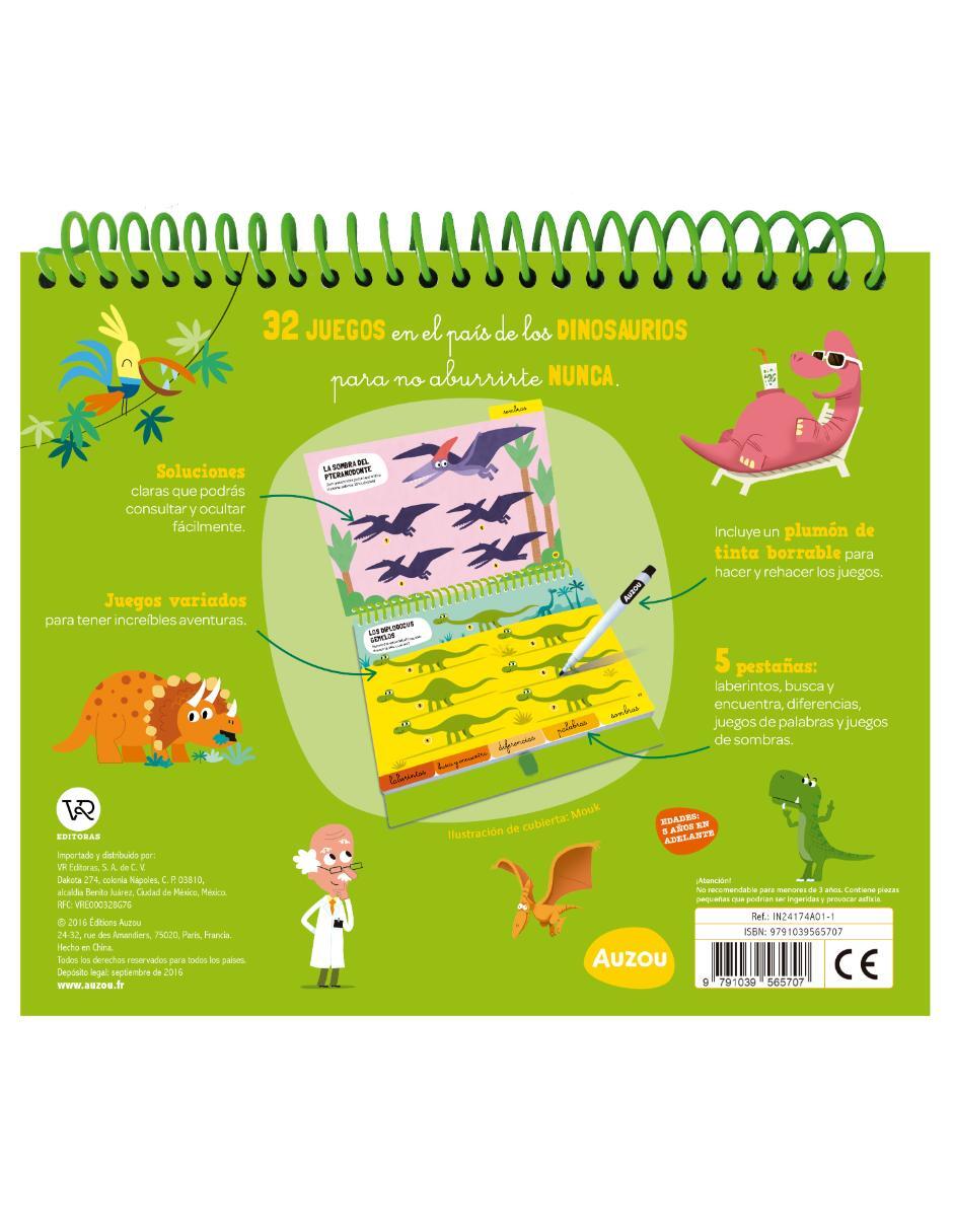 Libro 32 juegos en el país de los dinosaurios de Auzou 2