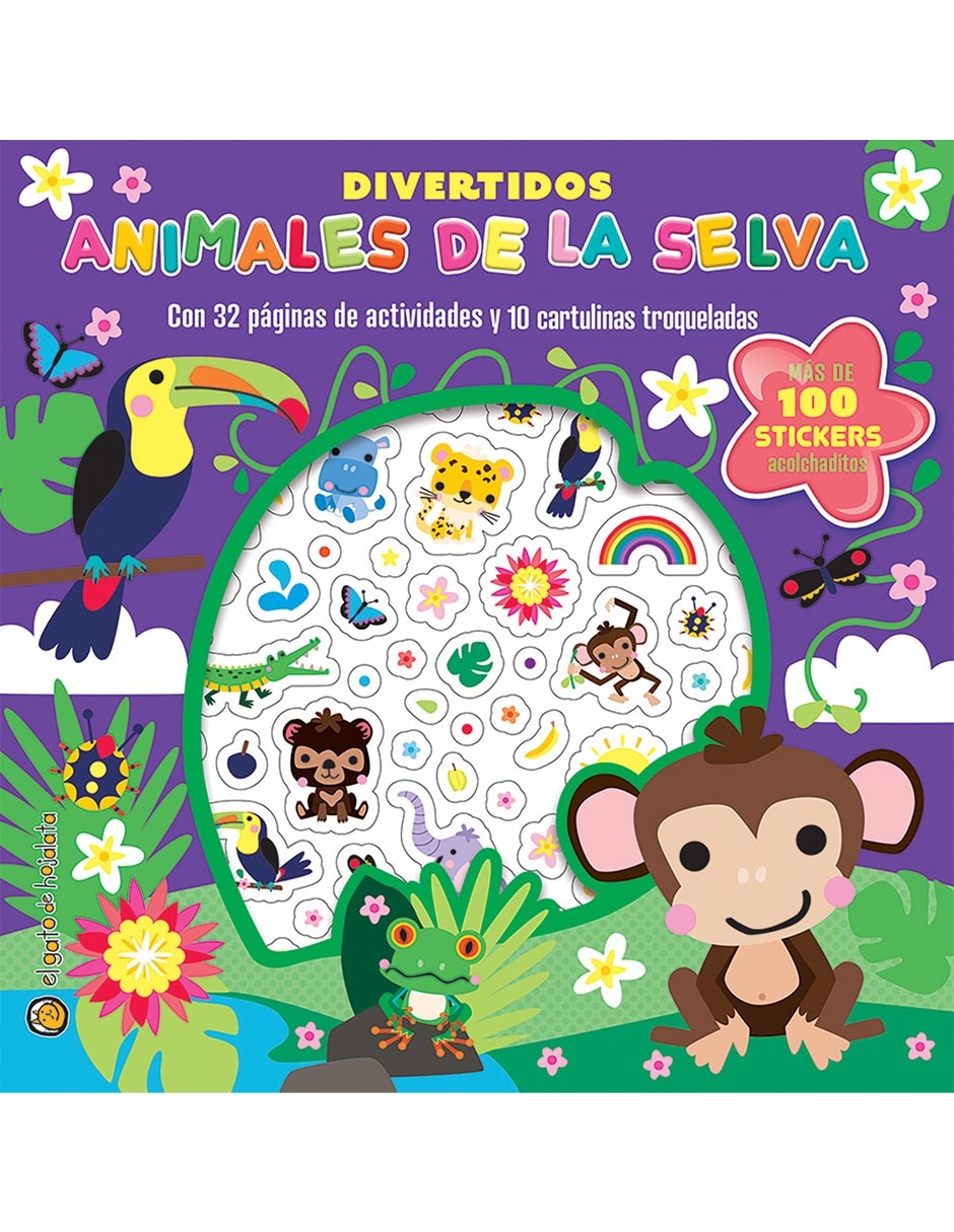 Libro SUPER ACTIVIDADES ALCOLCHADITAS: DIVERTIDOS ANIMALES DE LA SELVA de EDITORIAL GUADAL