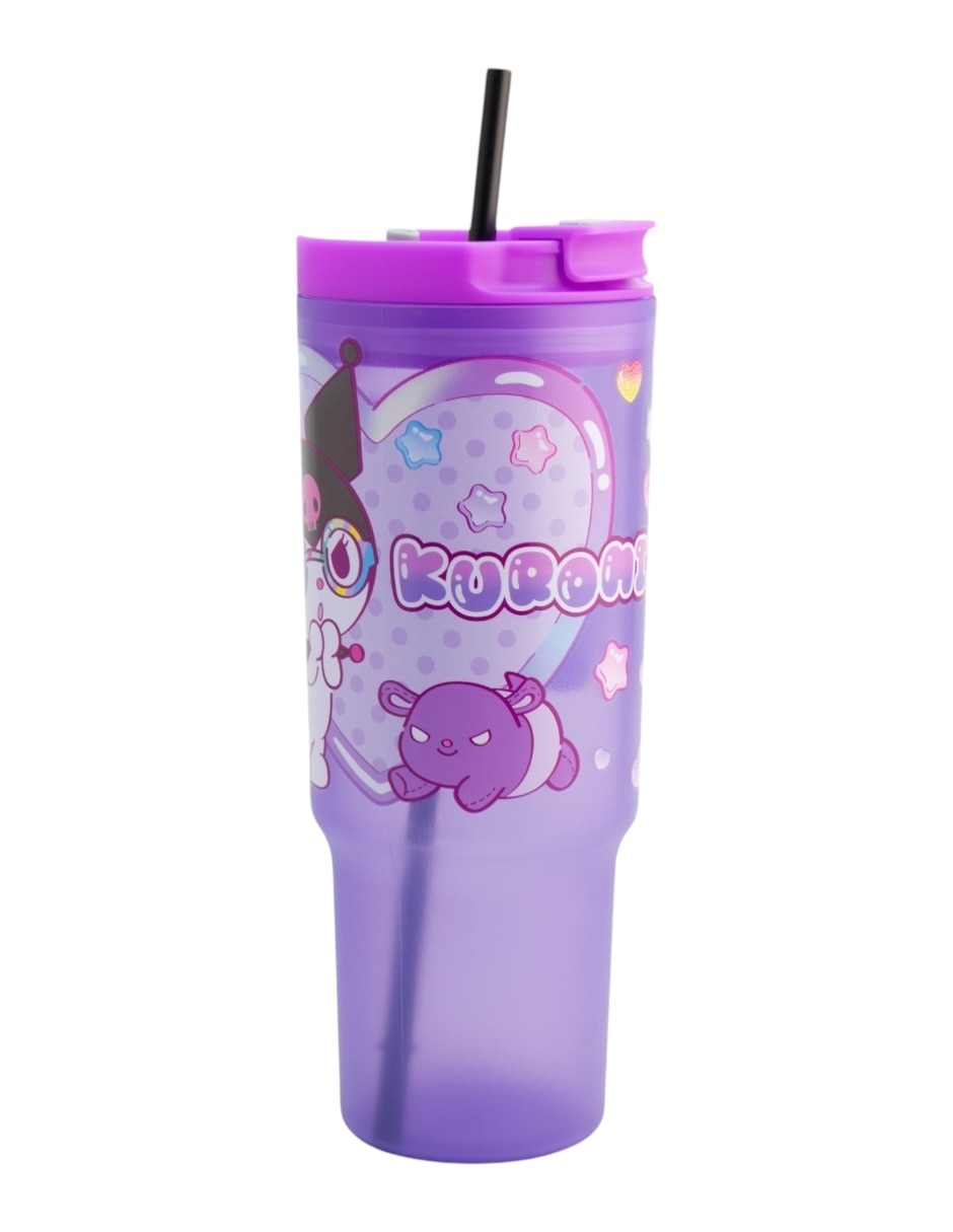 Termo de plástico Kuromi con tapa rosca 1.2 L 3
