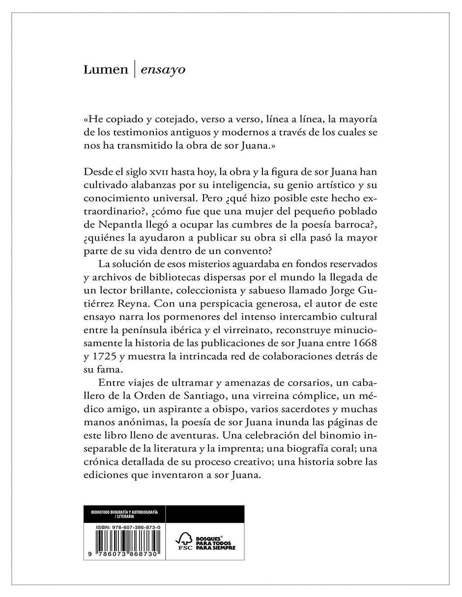Libro La Invención De Sor Juana de Jorge Gutiérrez Reyna 3