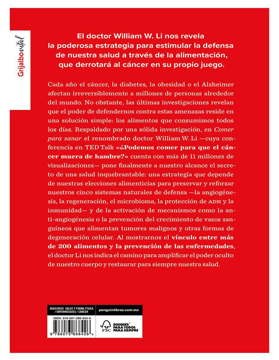 Libro Comer Para Sanar de Dr. William W. Li 2