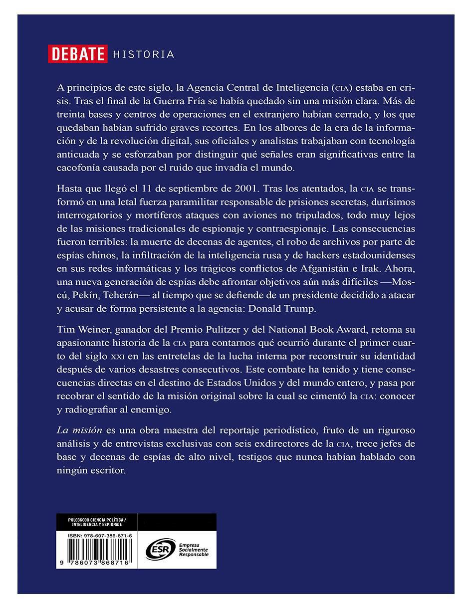 Libro La Misión: La CIA en el siglo XXI de Tim Weiner 3