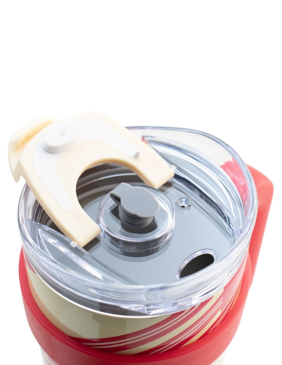 Termo de acero inoxidable Snoopy Mundial con tapa rosca 1.2 L 2