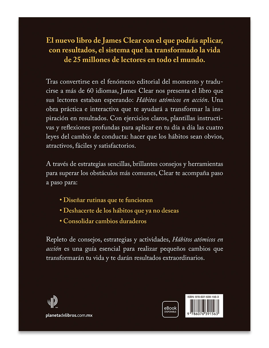 Libro Hábitos atómicos en acción de James Clear 2