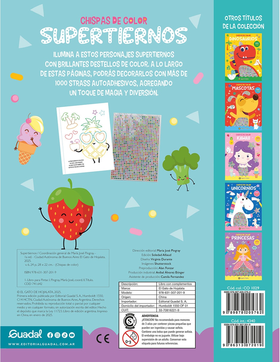 Libro Supertiernos-Chispas De Colores de Editorial Guadal 2