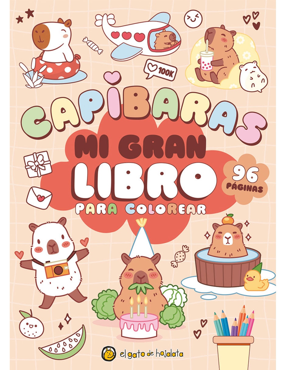 Libro Mi Gran Libro Para Colorear: Capibaras de