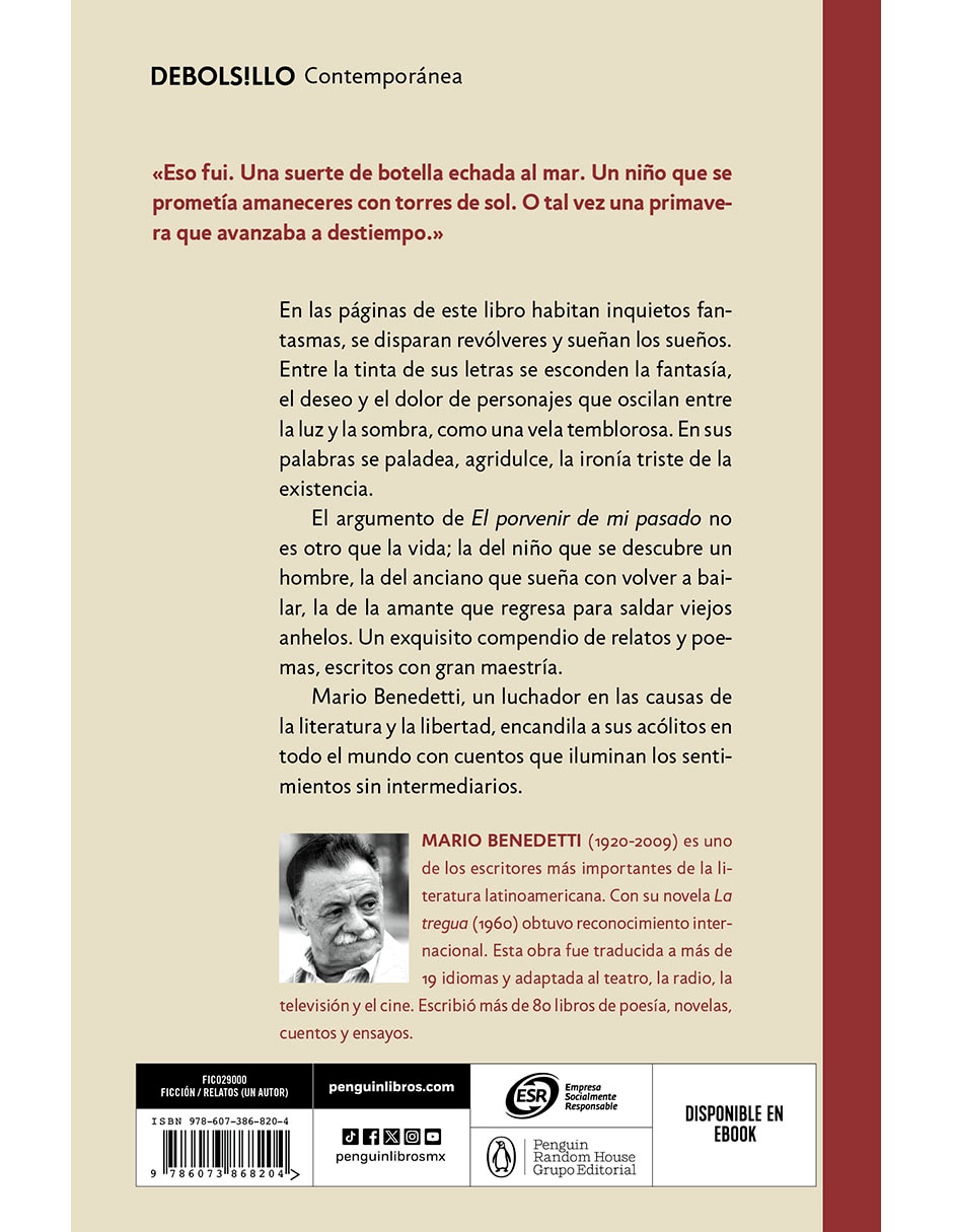 Libro El porvenir de mi pasado de Mario Benedetti 2