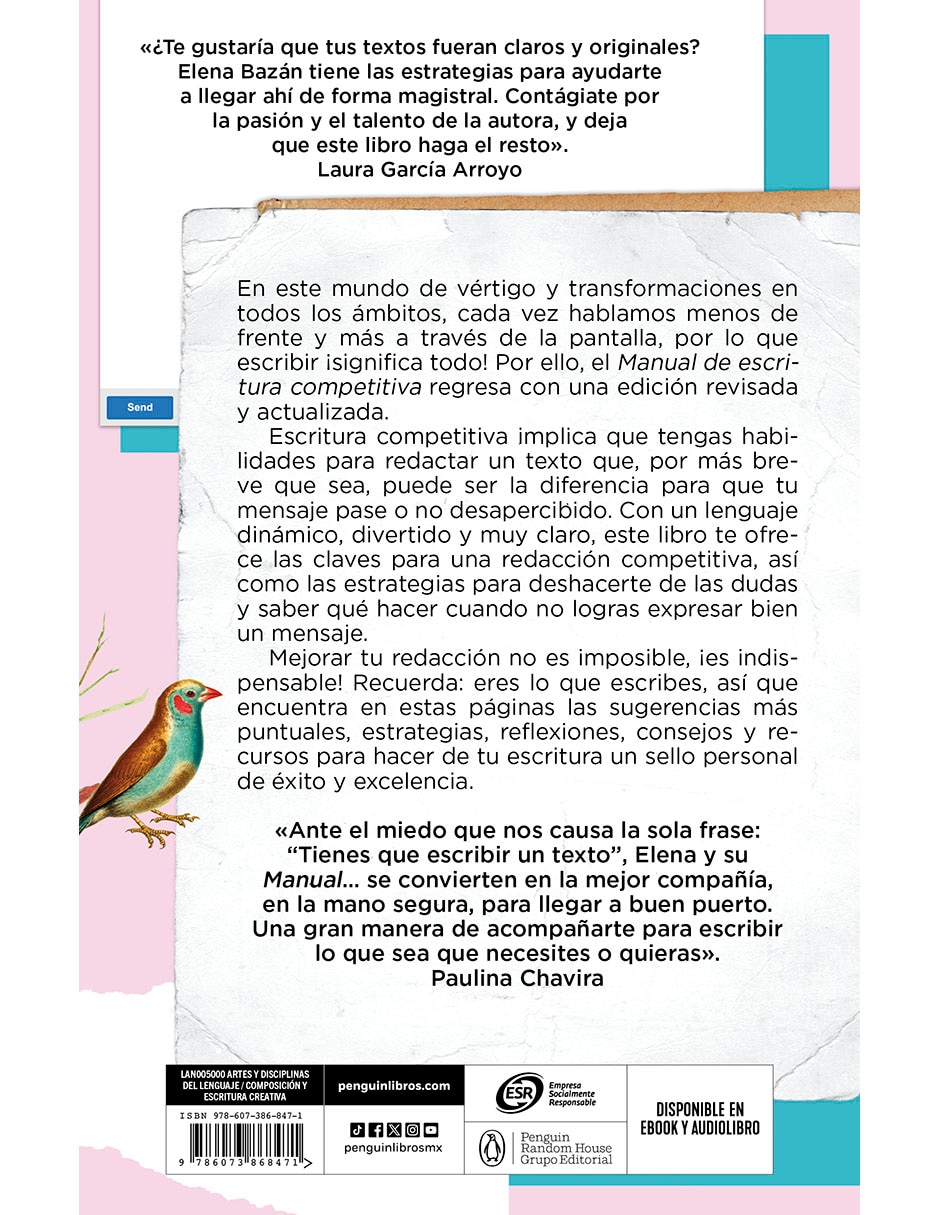Libro Manual de escritura competitiva de Elena Bazán 2