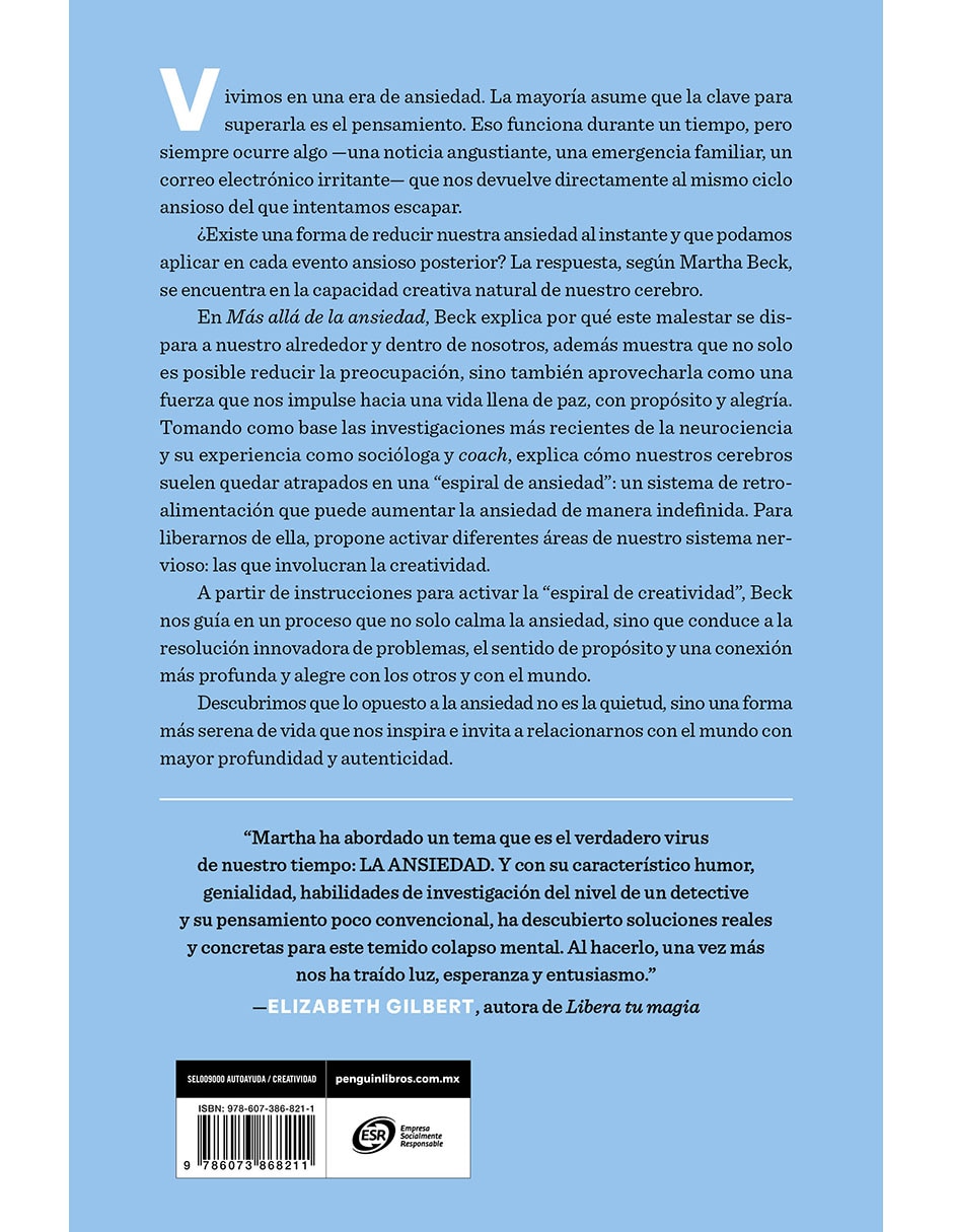 Libro Más allá de la ansiedad de Martha Beck 2