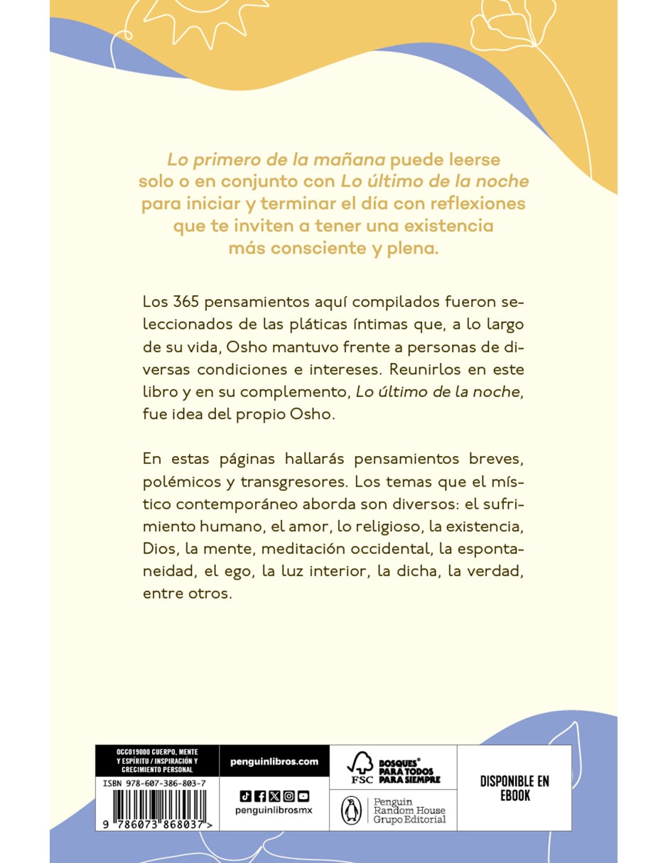 Libro Lo Primero De La Mañana de Osho 2