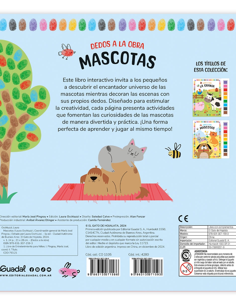 Libro Dedos a la obra: mascotas de Guadal 2
