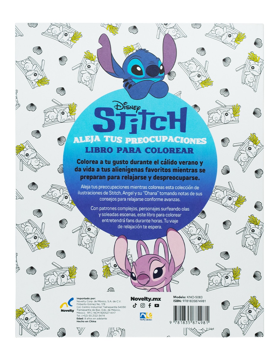 Libro para Colorear Stitch Aleja tus preocupaciones 3